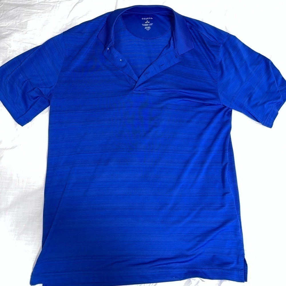 Men’s Blue Striped Polo